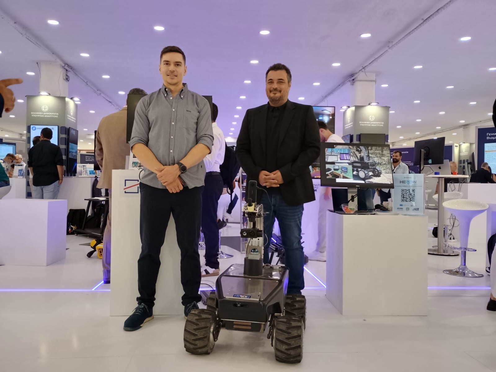 HERON researchers Nikos Kardaris and George Moustris at TIF 2026.