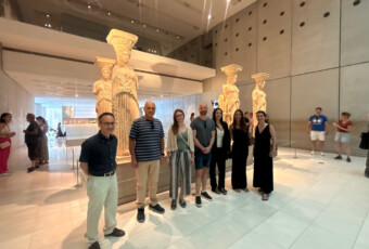 HERON CoE and KIT members during the private tour at the Acropolis Museum, as part of the dedicated appreciation welcome event for the KIT partners.