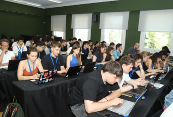 Participants worked on practical exercises during the hands-on sessions, applying concepts introduced by the speakers and engaging directly with robotics and AI tools.