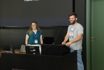 Dr. N. Efthymiou and Dr. P. Filntisis from HERON CoE / Athena Research Center presented the plenary talk on “LLMs/VLMs and Robotics”, focusing on the role of large language and vision-language models in robotic perception, interaction and decision-making.