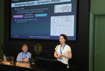 Dr. K. Smyrli and Prof. E. Papadopoulos contributed to the session on “Legged Robots: the next steps towards agile mobility”, presenting methods and applications related to dynamic robotic locomotion.