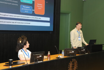 A. Mastrogeorgiou contributed to the legged robotics session, presenting research insights on agile mobility and the development of advanced robotic systems.