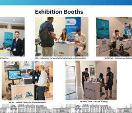 Five exhibition booths showcasing research, technologies, and live demonstrations at HRF 2026.