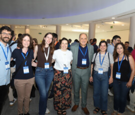 Prof. Petros Maragos with members and collaborators of HERON during a lunch break at HRF 2026.