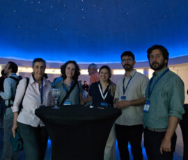 Researchers and collaborators during the Welcome Reception at HRF 2026.
