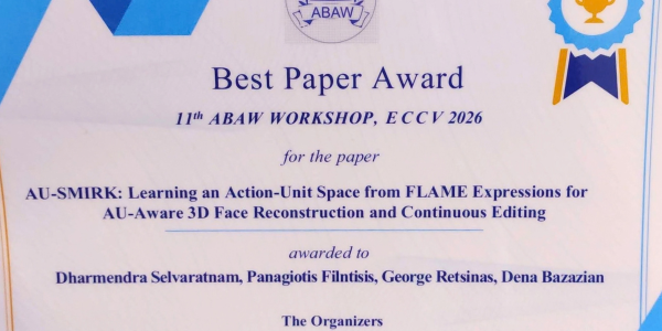 Best Paper Award at ABAW Workshop/ECCV 2026